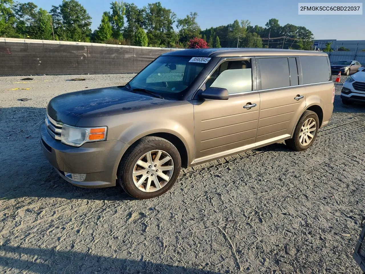 2012 Ford Flex Sel VIN: 2FMGK5CC6CBD22037 Lot: 85963845