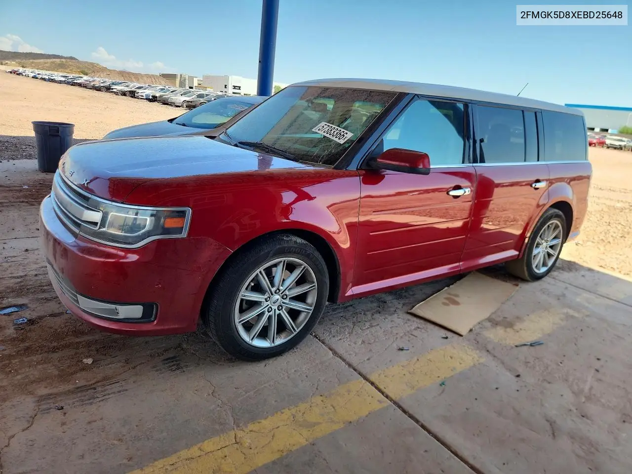 2014 Ford Flex Limited VIN: 2FMGK5D8XEBD25648 Lot: 57383366
