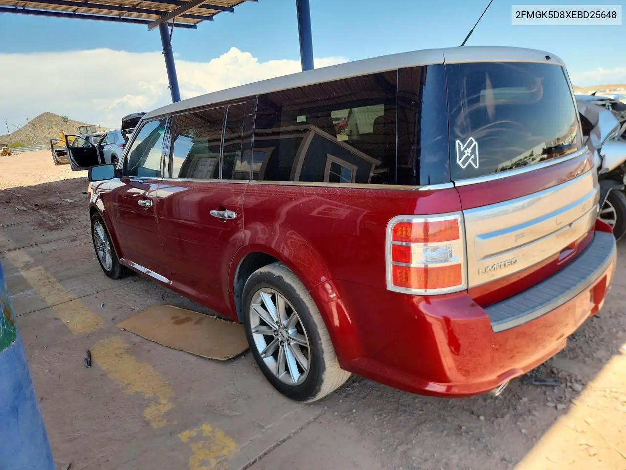 2014 Ford Flex Limited VIN: 2FMGK5D8XEBD25648 Lot: 57383366