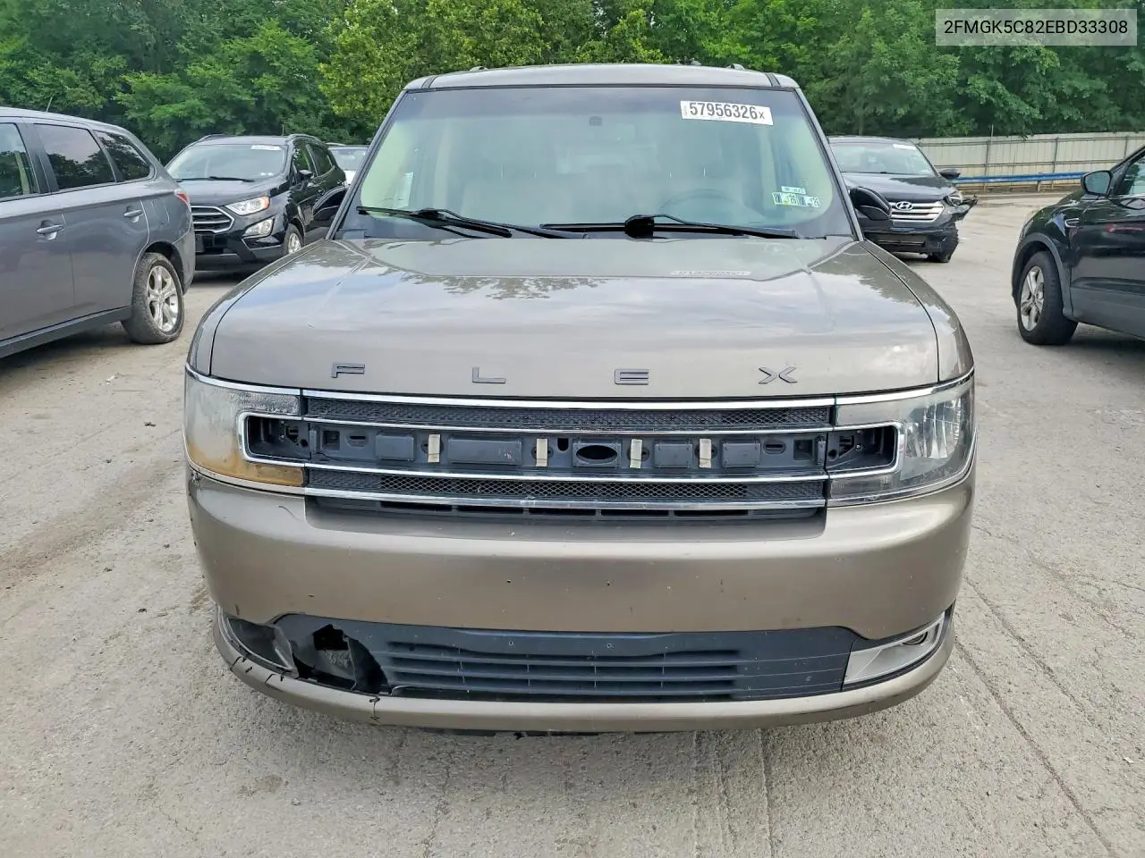 2014 Ford Flex Sel VIN: 2FMGK5C82EBD33308 Lot: 57956326