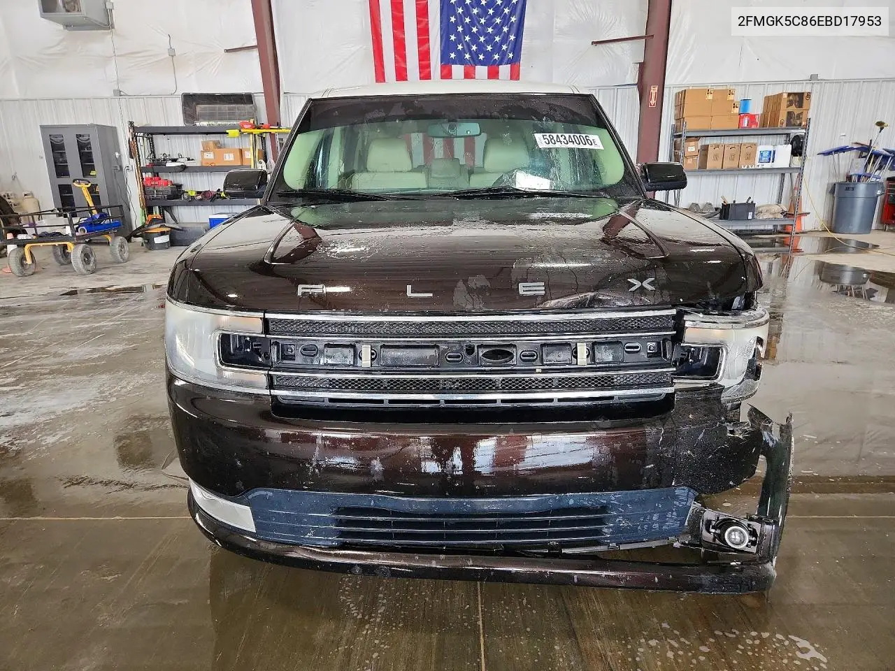 2014 Ford Flex Sel VIN: 2FMGK5C86EBD17953 Lot: 58434006