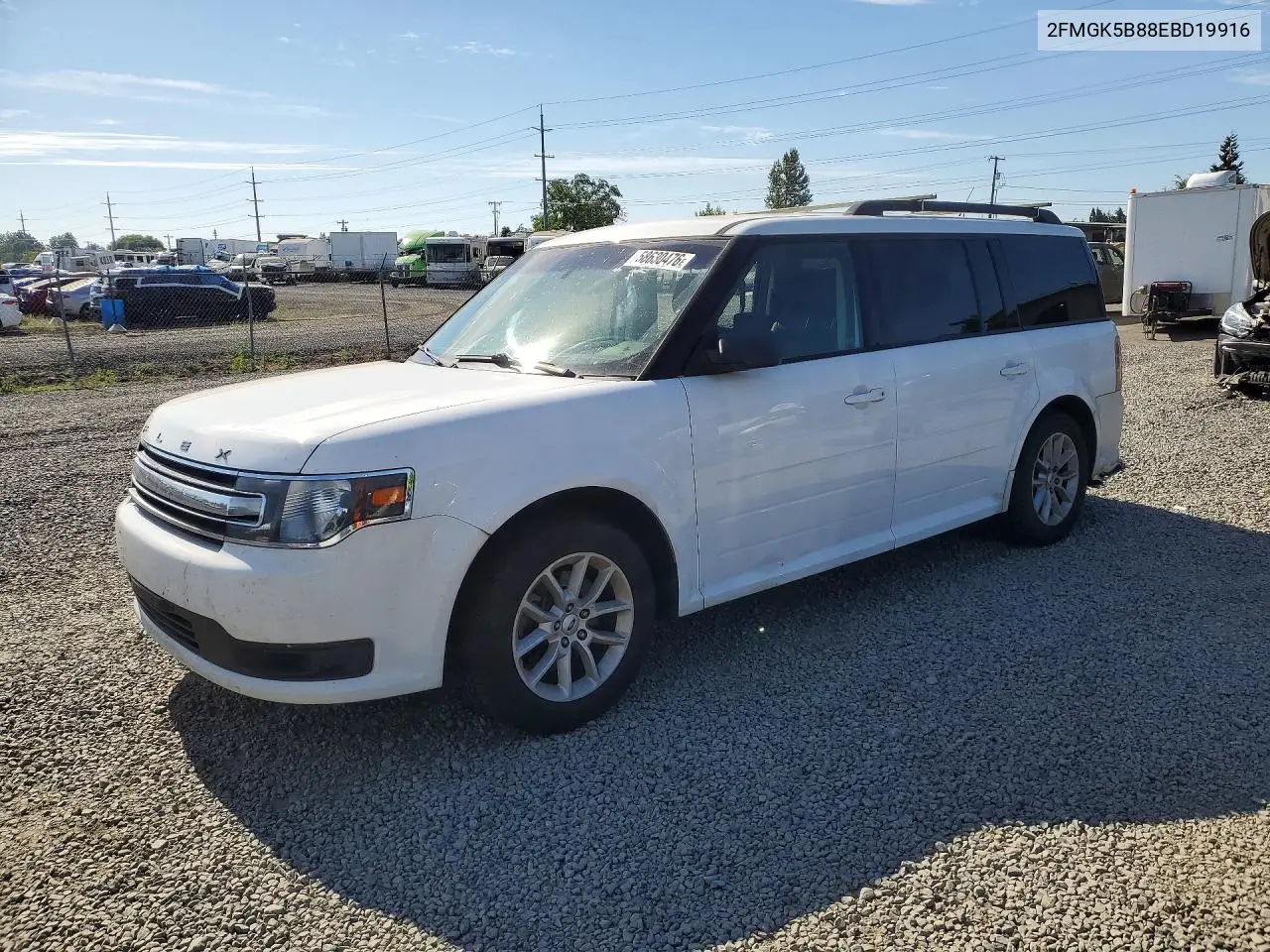2014 Ford Flex Se VIN: 2FMGK5B88EBD19916 Lot: 58630476