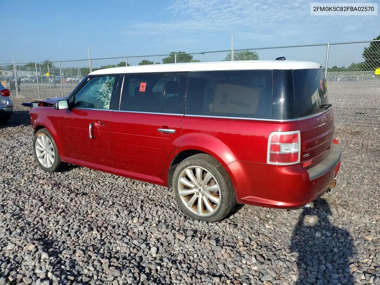 2015 Ford Flex Sel VIN: 2FMGK5C82FBA02570 Lot: 58971896
