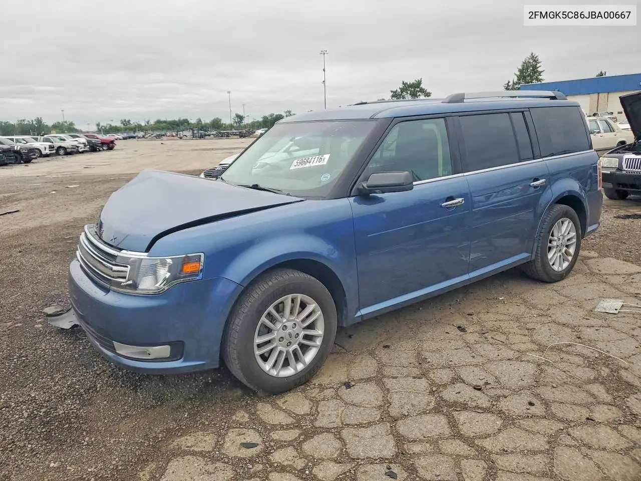 2018 Ford Flex Sel VIN: 2FMGK5C86JBA00667 Lot: 59684116