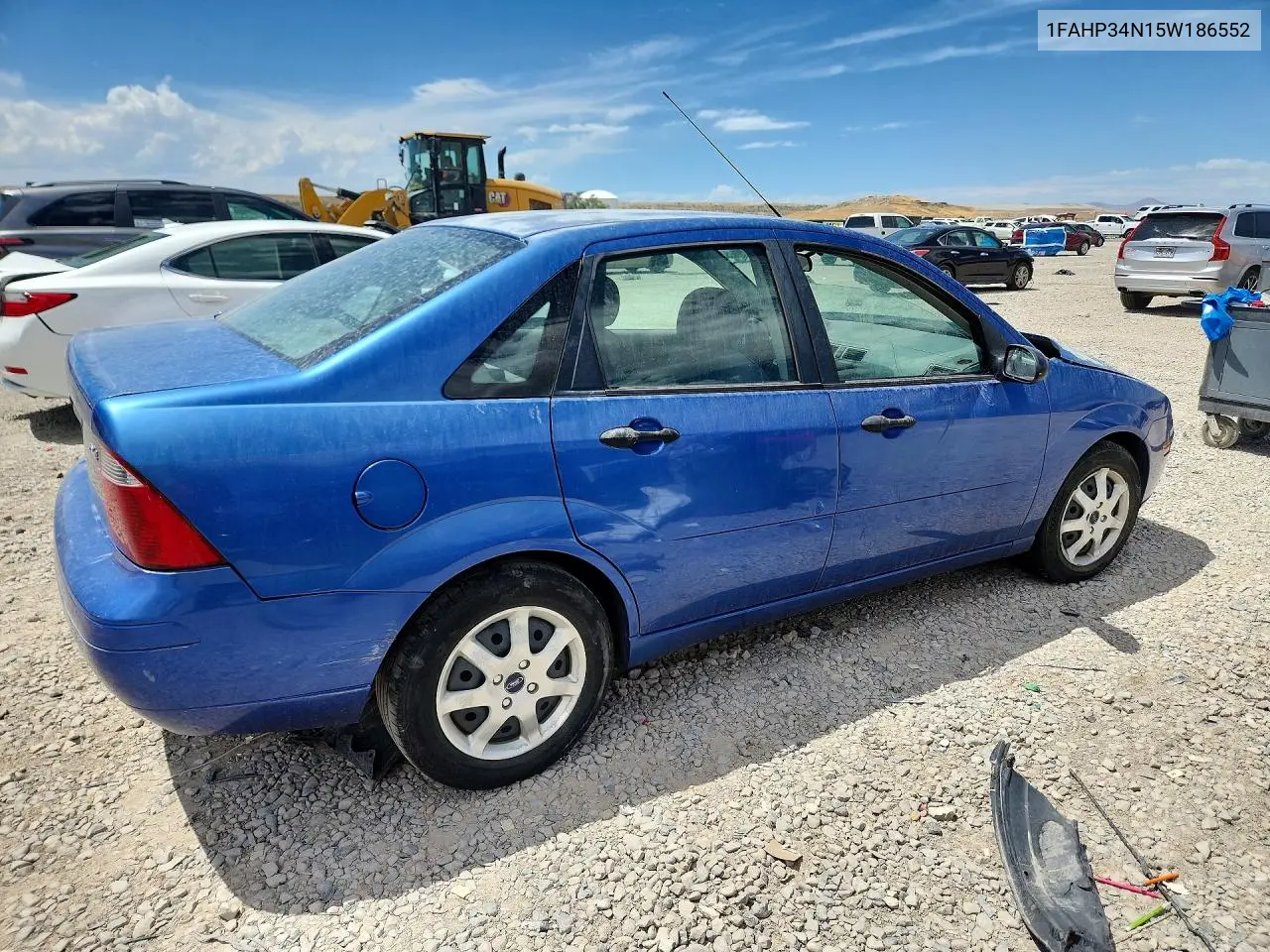 2005 Ford Focus Zx4 VIN: 1FAHP34N15W186552 Lot: 60047566
