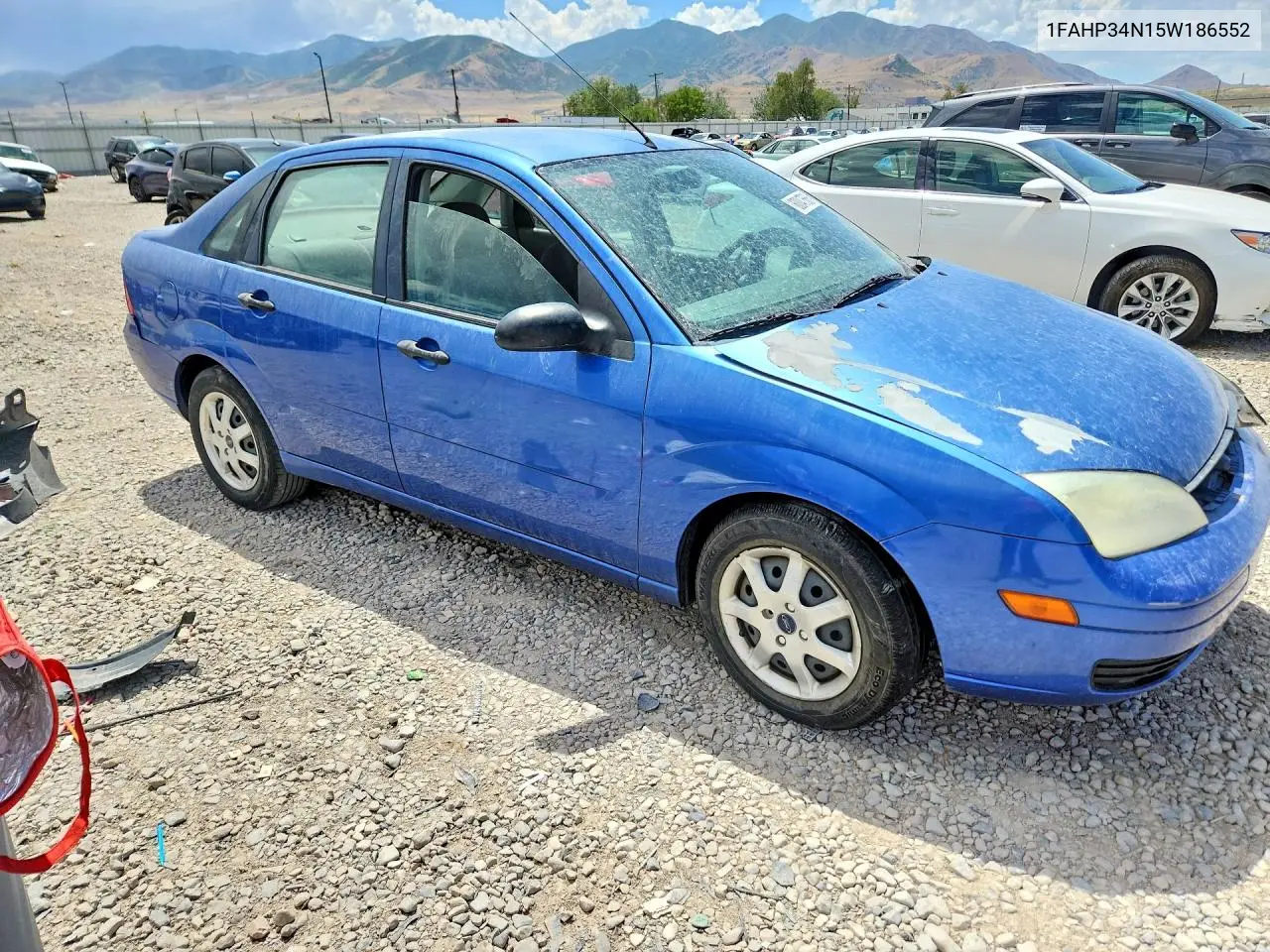 2005 Ford Focus Zx4 VIN: 1FAHP34N15W186552 Lot: 60047566