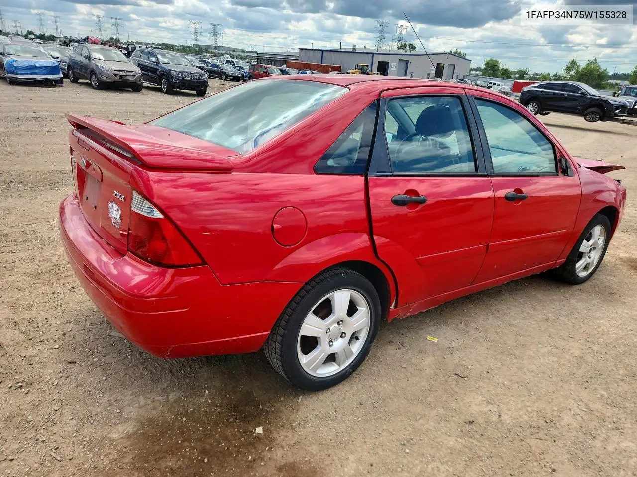 2005 Ford Focus Zx4 VIN: 1FAFP34N75W155328 Lot: 62244206