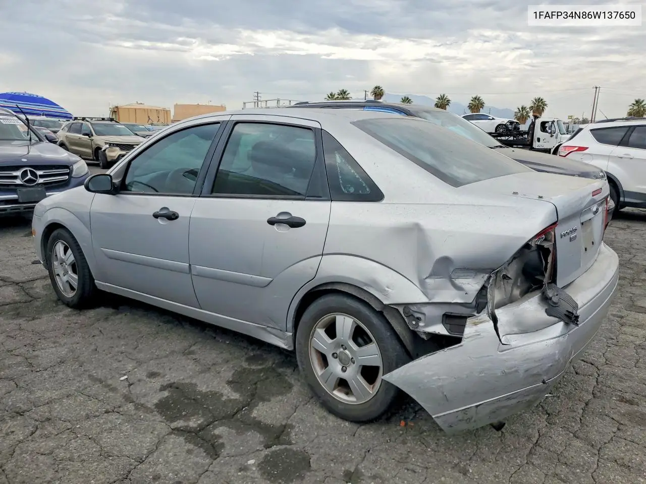 2006 Ford Focus Zx4 VIN: 1FAFP34N86W137650 Lot: 62061686