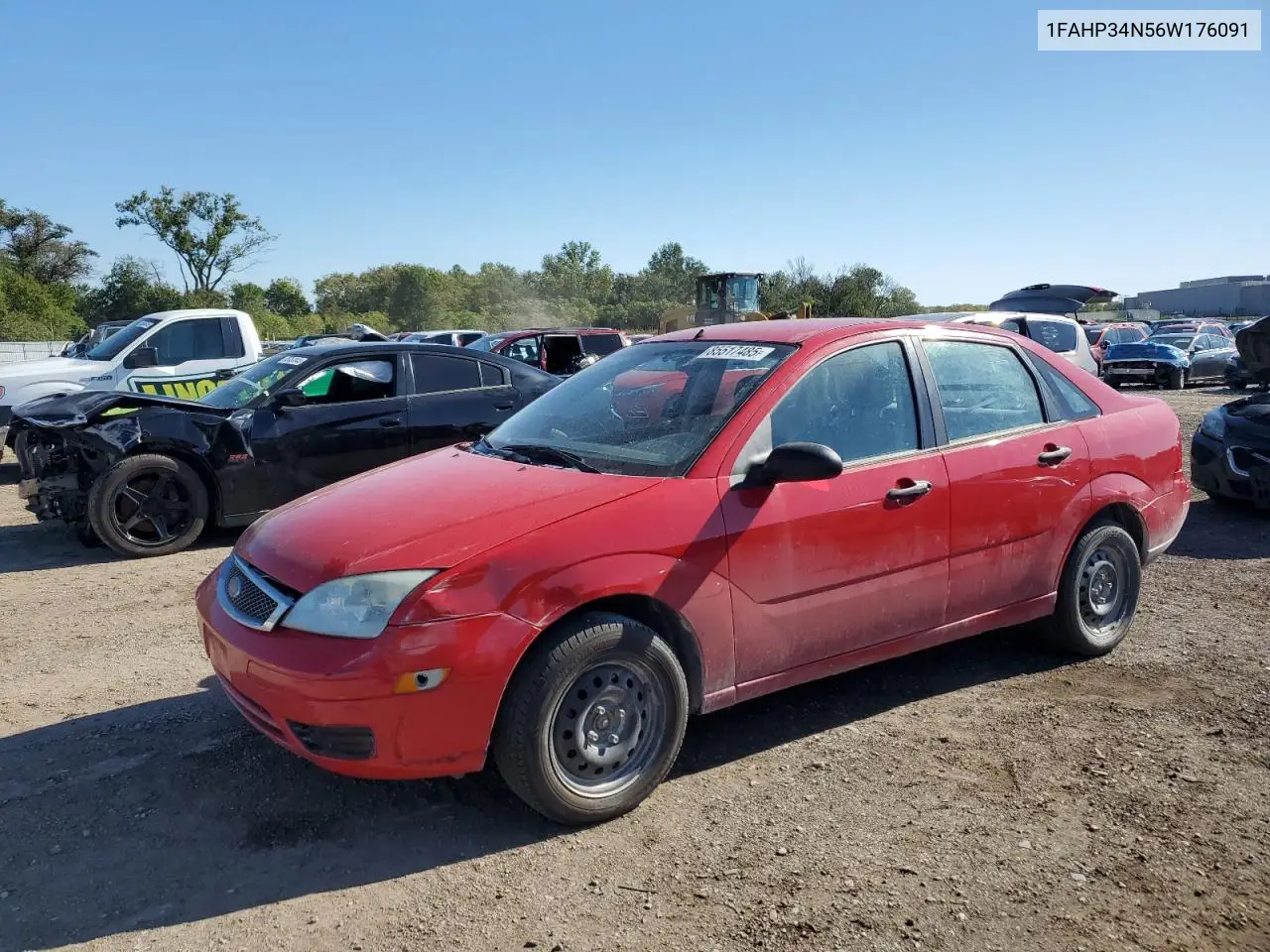 1FAHP34N56W176091 2006 Ford Focus Zx4