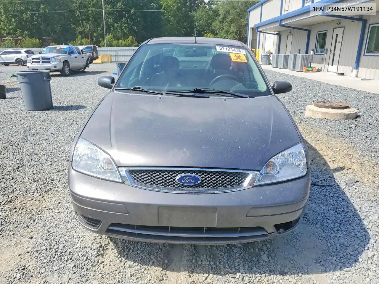 2007 Ford Focus Zx4 VIN: 1FAFP34N57W191134 Lot: 62121456