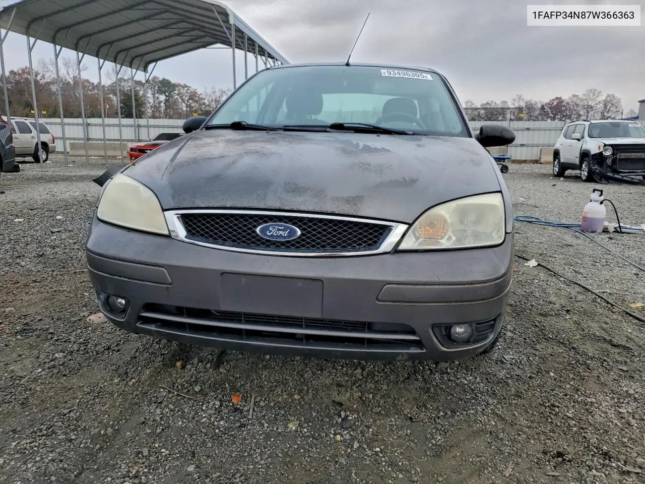 1FAFP34N87W366363 2007 Ford Focus Zx4