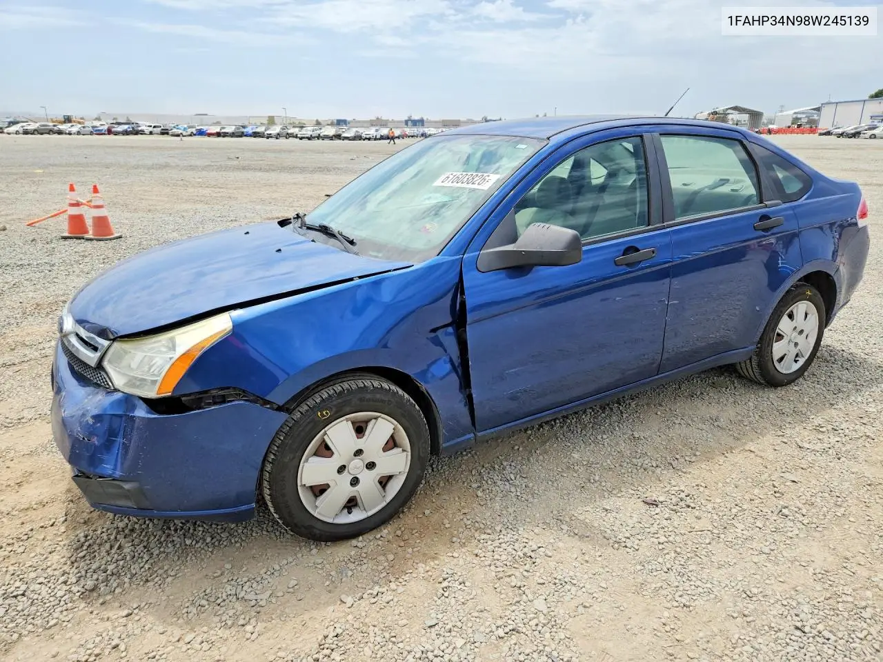 2008 Ford Focus S/Se VIN: 1FAHP34N98W245139 Lot: 61603826