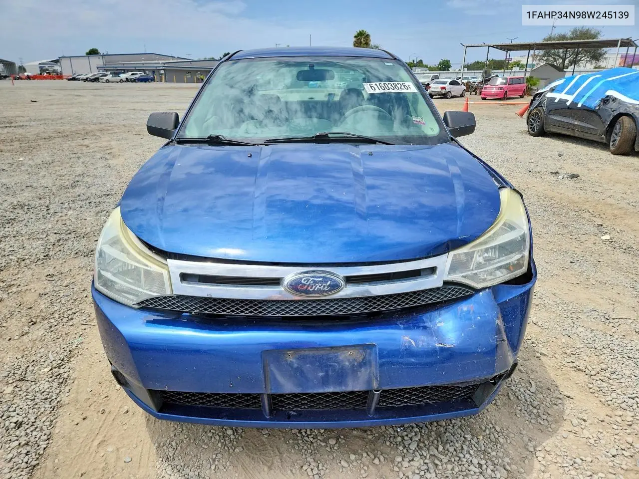 2008 Ford Focus S/Se VIN: 1FAHP34N98W245139 Lot: 61603826
