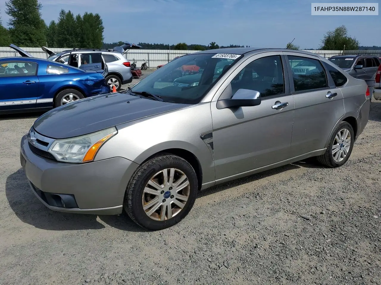 2008 Ford Focus Se VIN: 1FAHP35N88W287140 Lot: 61933766