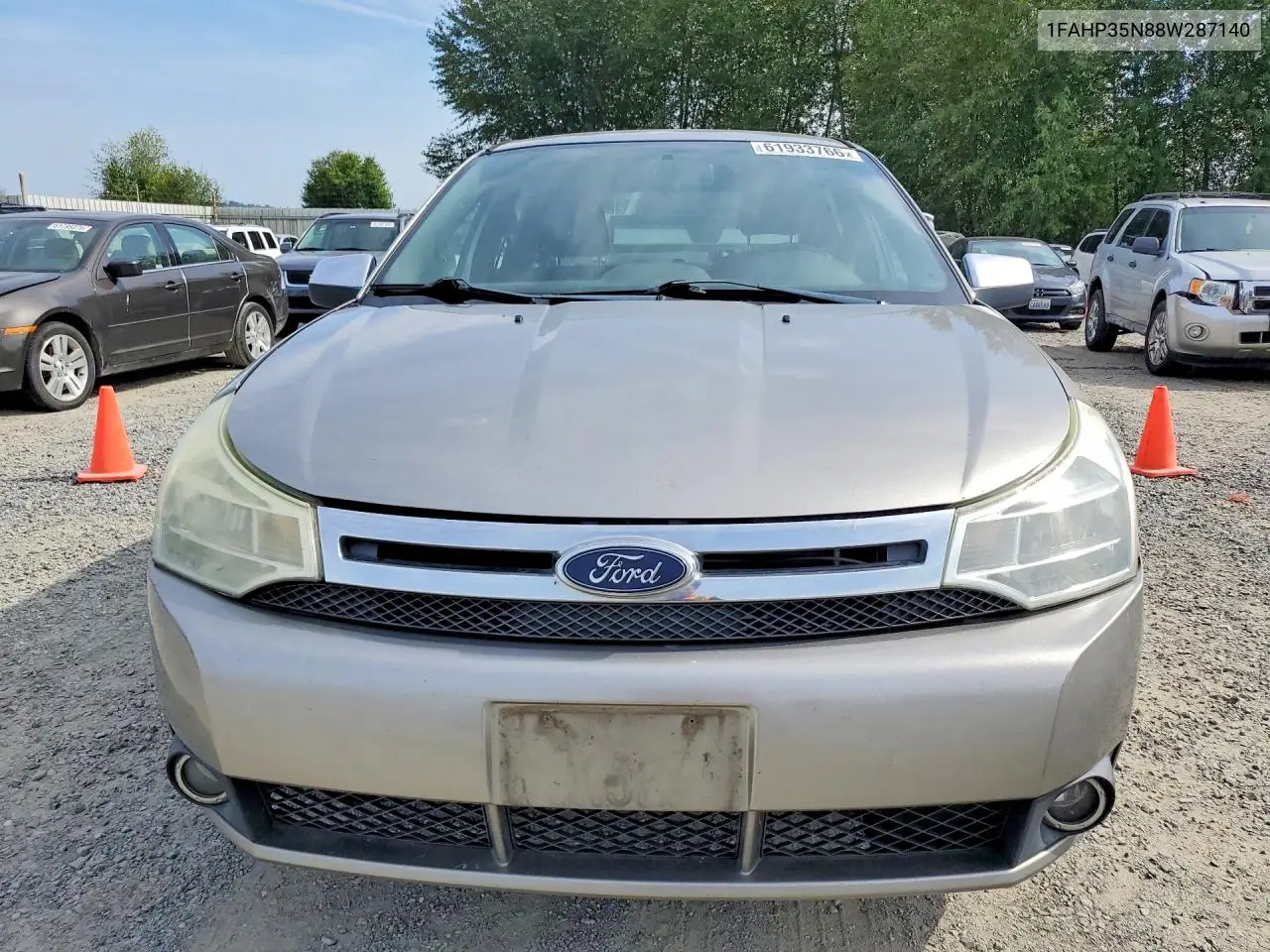 2008 Ford Focus Se VIN: 1FAHP35N88W287140 Lot: 61933766