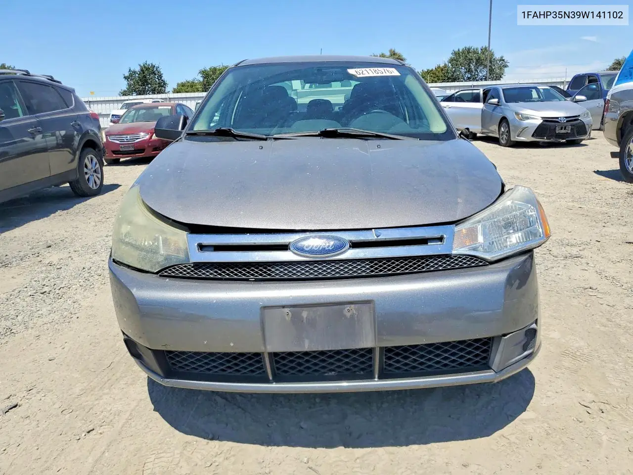 2009 Ford Focus Se VIN: 1FAHP35N39W141102 Lot: 62118576