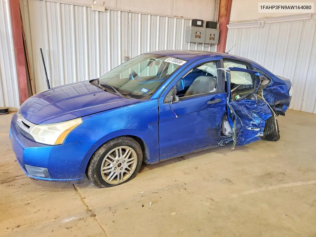 2010 Ford Focus Se VIN: 1FAHP3FN9AW164080 Lot: 61708036