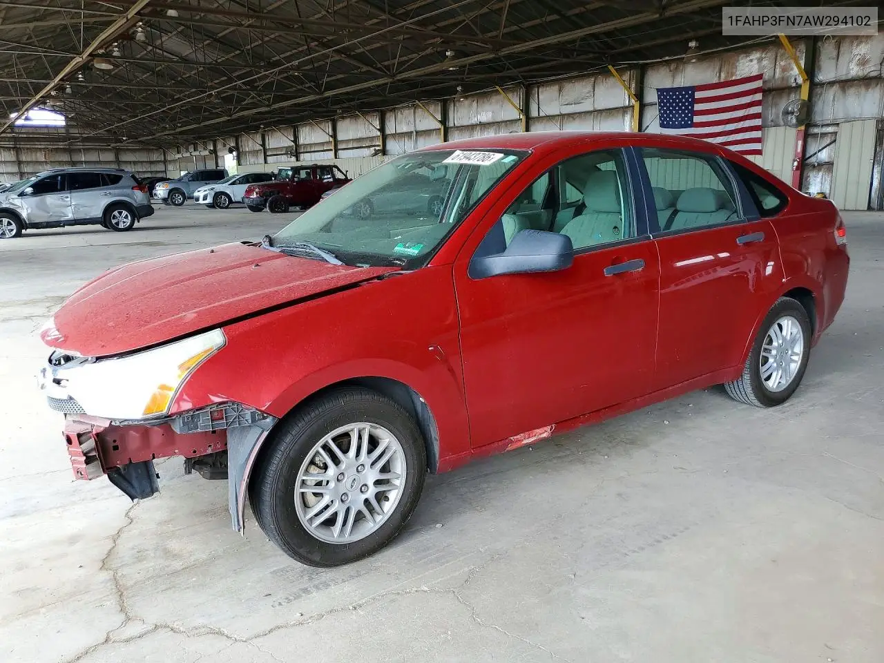 2010 Ford Focus Se VIN: 1FAHP3FN7AW294102 Lot: 61943786