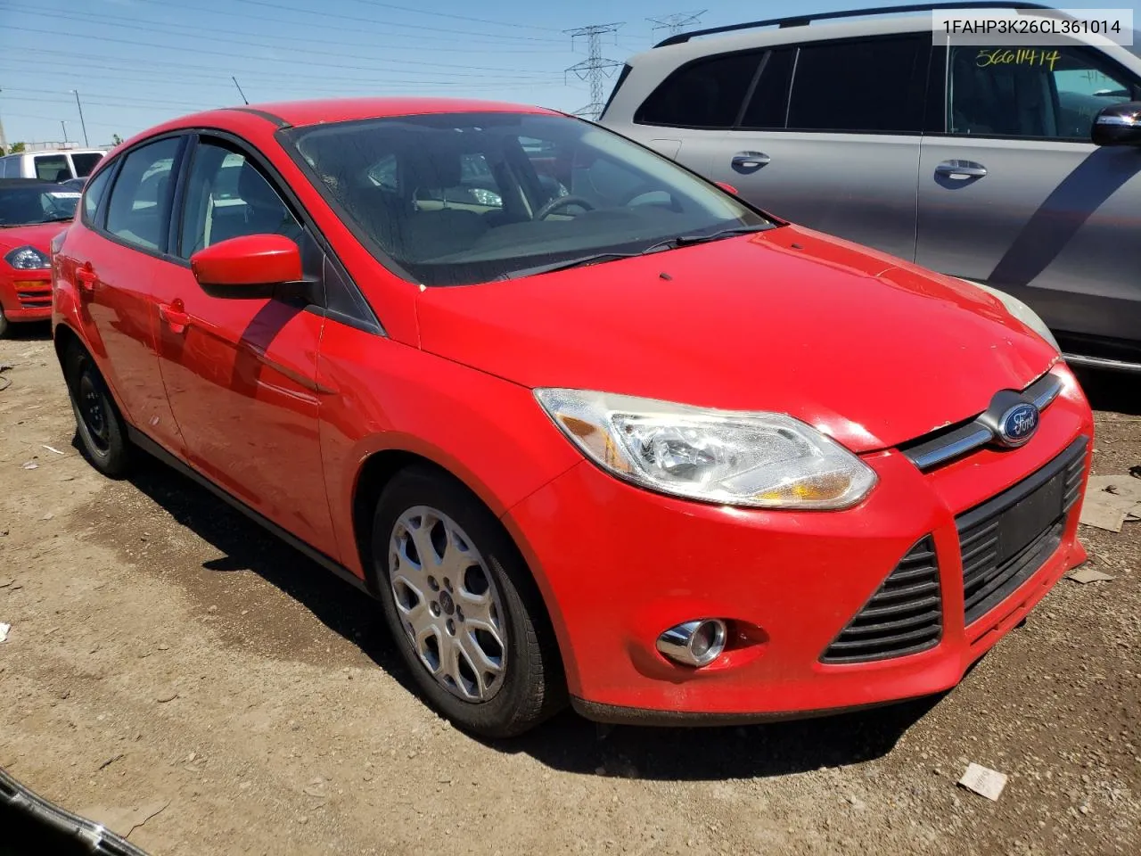 2012 Ford Focus Se VIN: 1FAHP3K26CL361014 Lot: 56894134