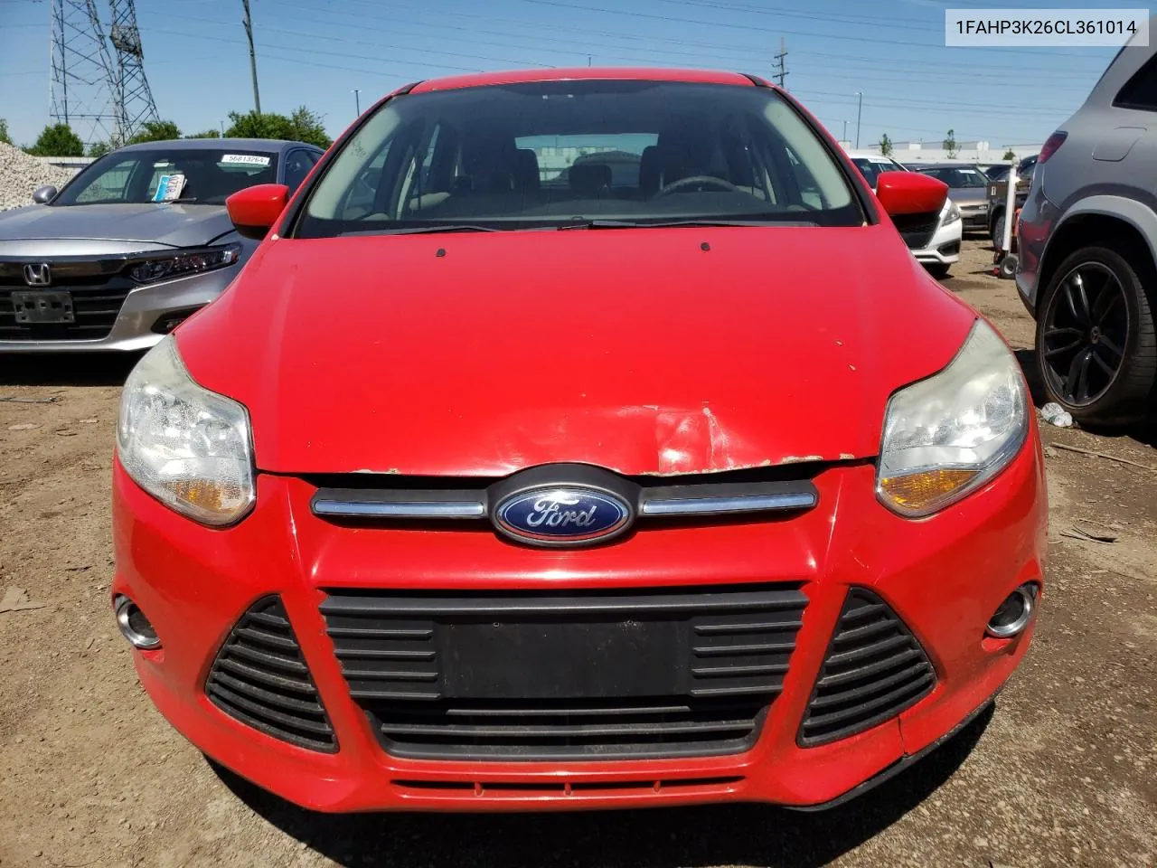 2012 Ford Focus Se VIN: 1FAHP3K26CL361014 Lot: 56894134