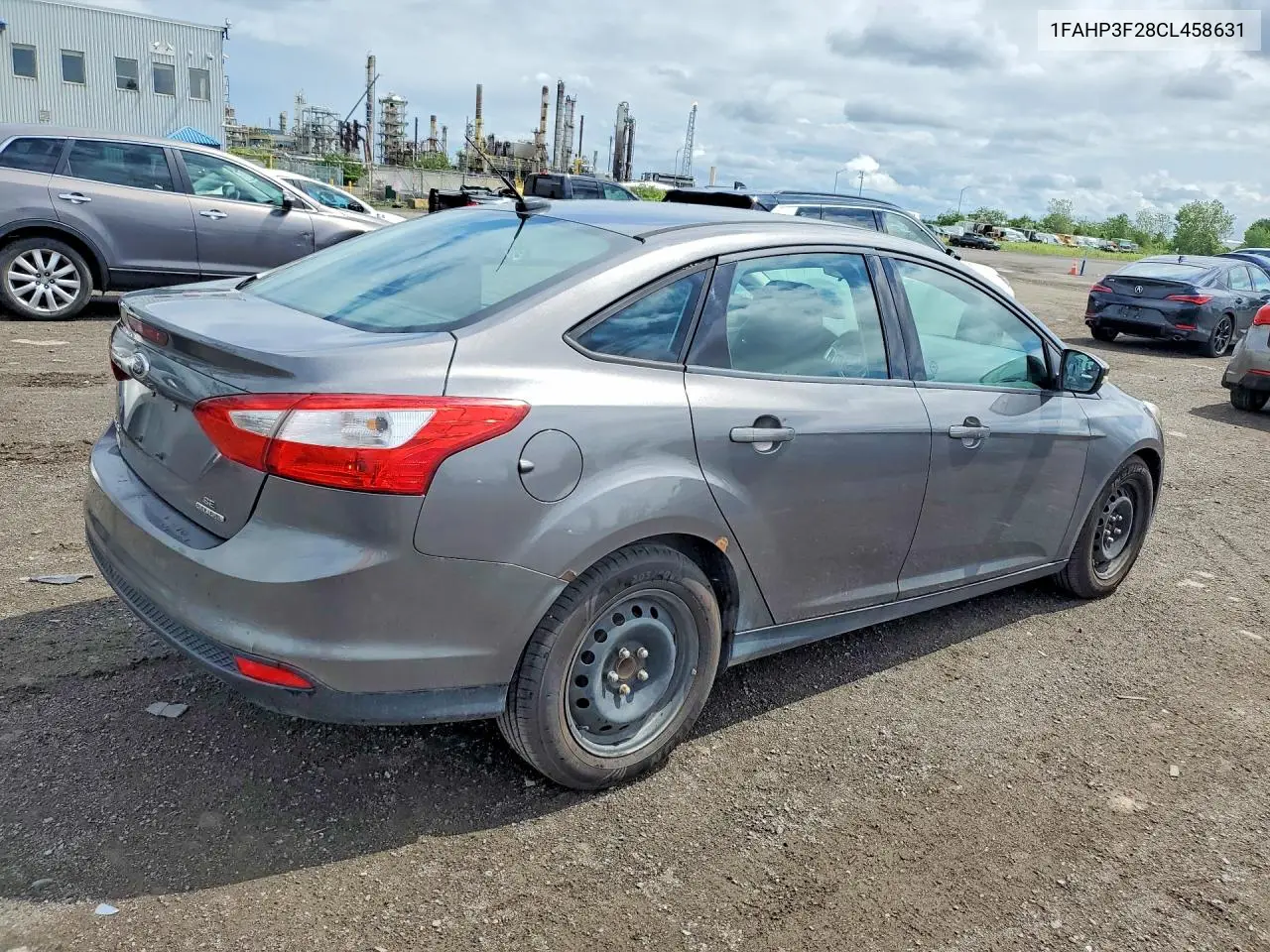 2012 Ford Focus Se VIN: 1FAHP3F28CL458631 Lot: 58005526