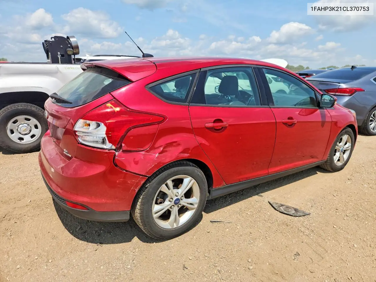 2012 Ford Focus Se VIN: 1FAHP3K21CL370753 Lot: 60094856
