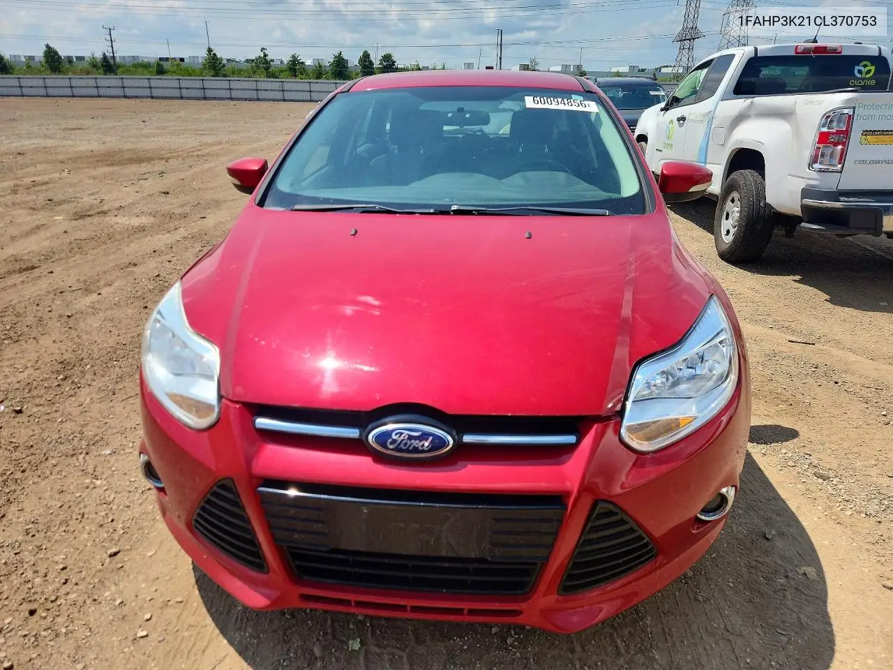 2012 Ford Focus Se VIN: 1FAHP3K21CL370753 Lot: 60094856
