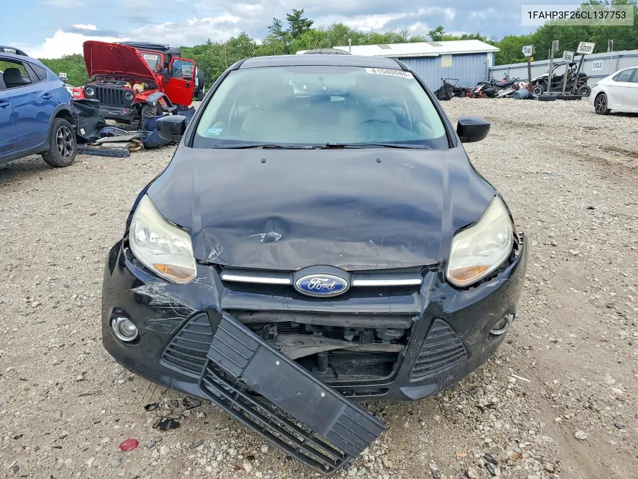2012 Ford Focus Se VIN: 1FAHP3F26CL137753 Lot: 61580086