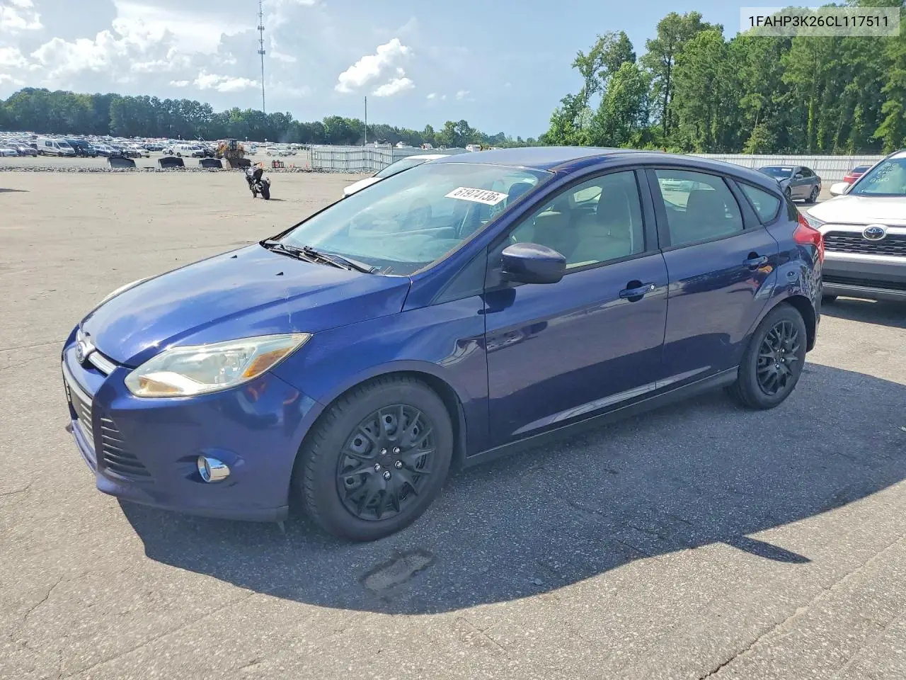 2012 Ford Focus Se VIN: 1FAHP3K26CL117511 Lot: 61974136