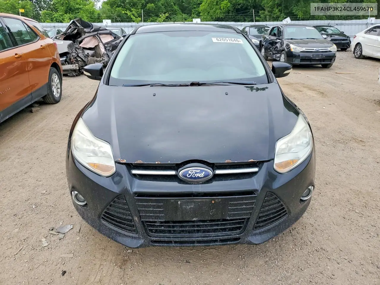 2012 Ford Focus Se VIN: 1FAHP3K24CL459670 Lot: 62051646
