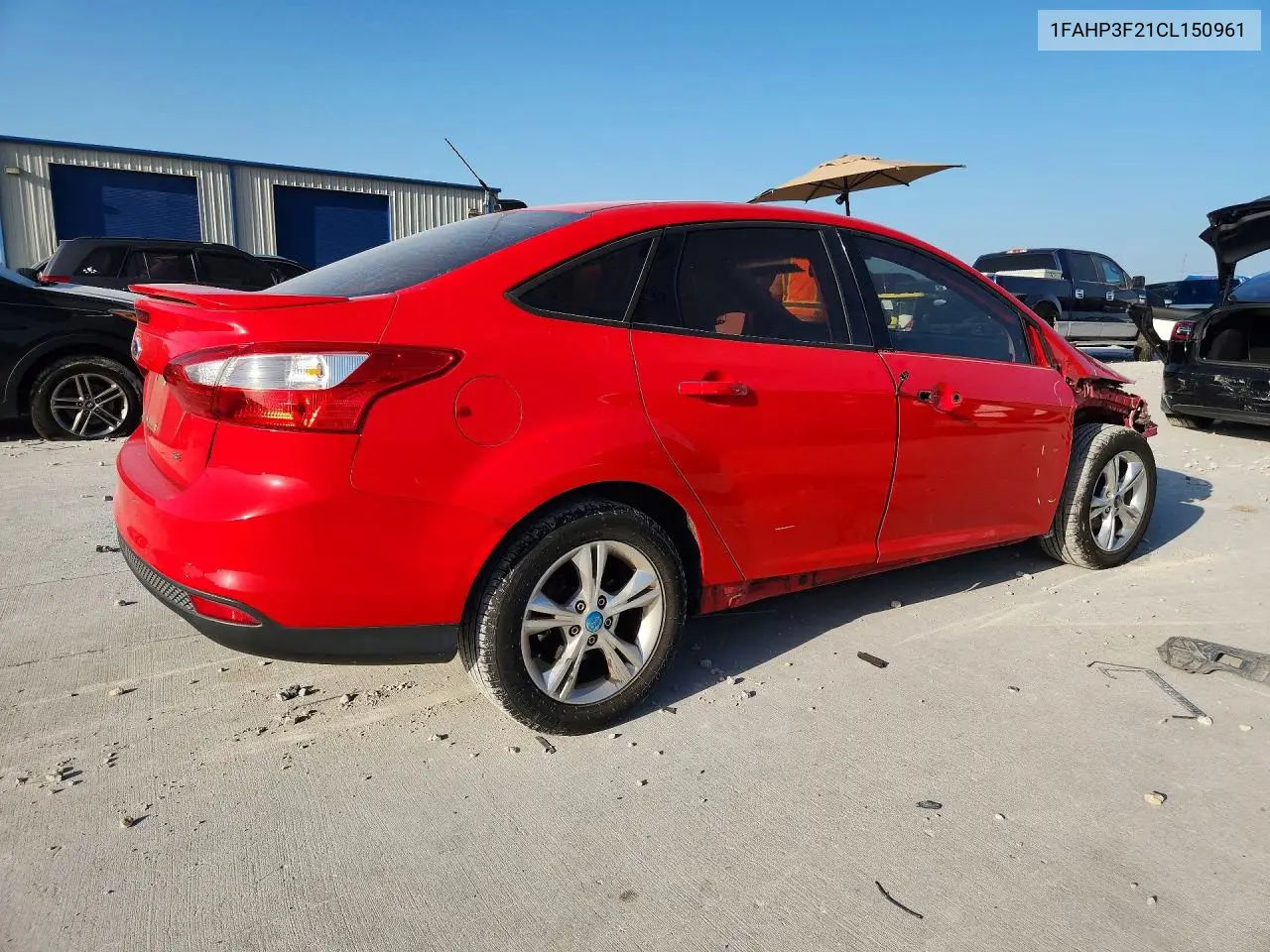2012 Ford Focus Se VIN: 1FAHP3F21CL150961 Lot: 62061246