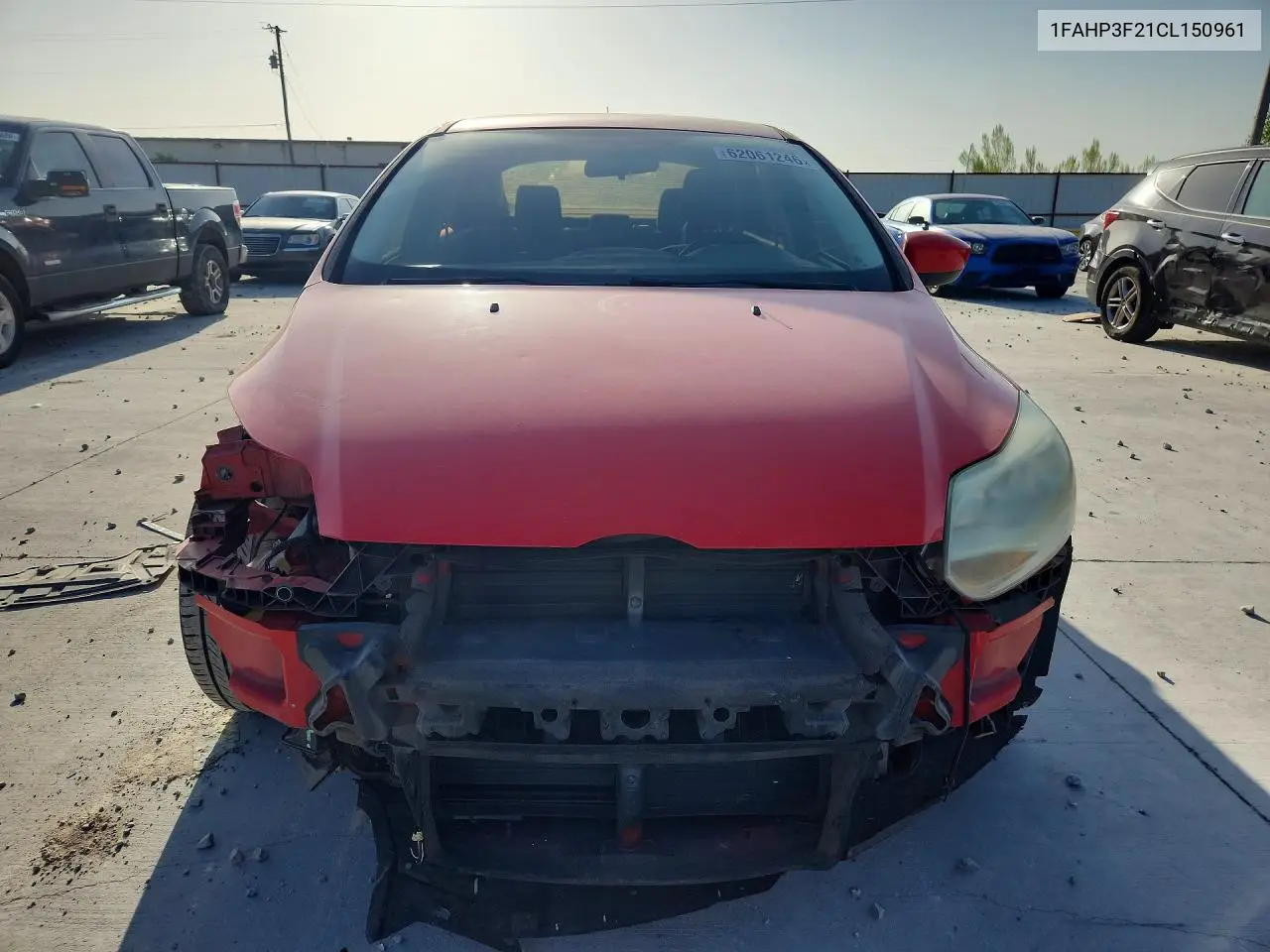 2012 Ford Focus Se VIN: 1FAHP3F21CL150961 Lot: 62061246