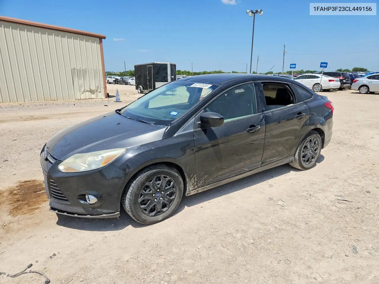 2012 Ford Focus Se VIN: 1FAHP3F23CL449156 Lot: 62213536