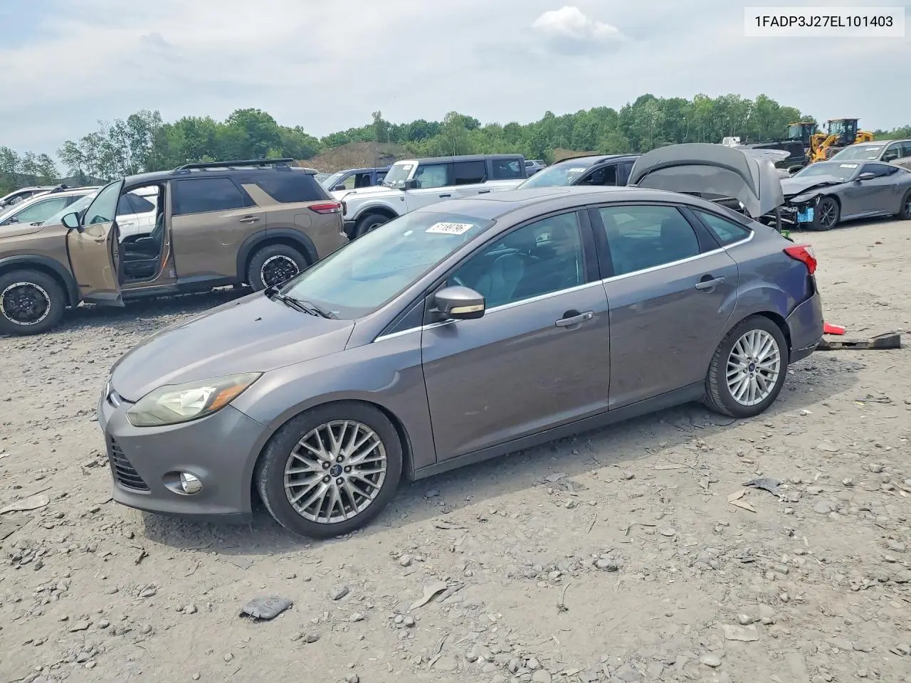 2014 Ford Focus Titanium VIN: 1FADP3J27EL101403 Lot: 61189796