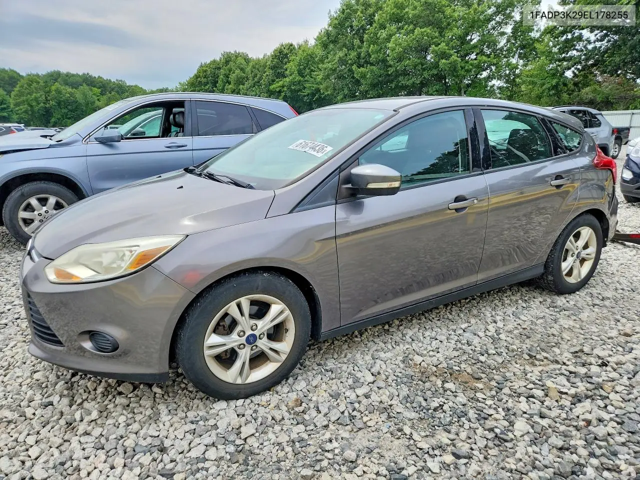 2014 Ford Focus Se VIN: 1FADP3K29EL178255 Lot: 61674436