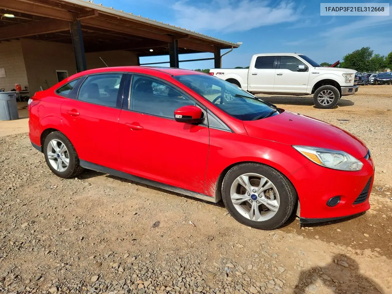 2014 Ford Focus Se VIN: 1FADP3F21EL312668 Lot: 61810916
