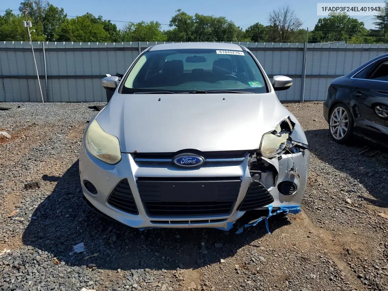 2014 Ford Focus Se VIN: 1FADP3F24EL401943 Lot: 61845276