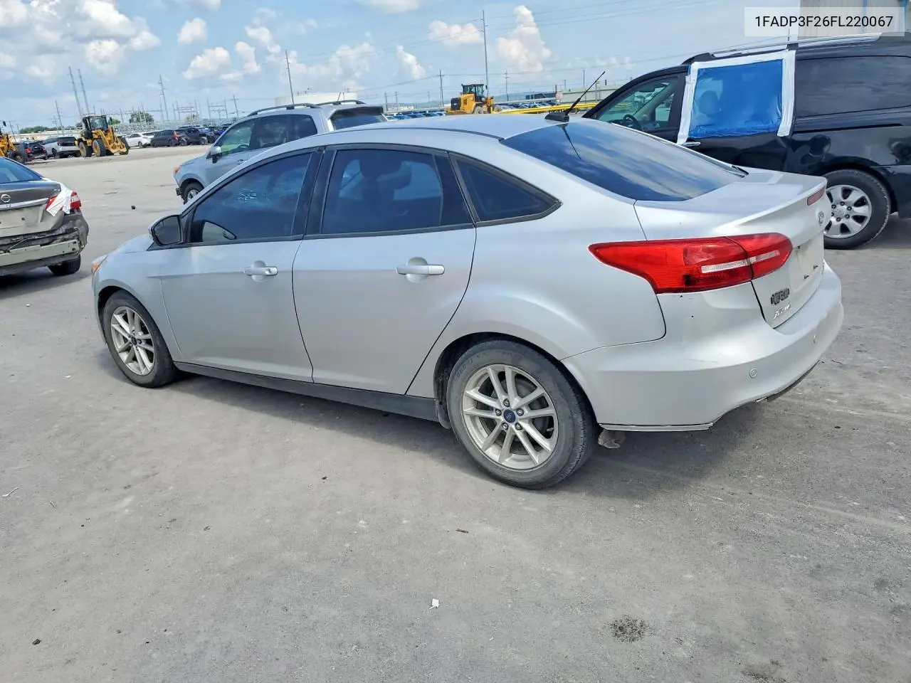 2015 Ford Focus Se VIN: 1FADP3F26FL220067 Lot: 60978486