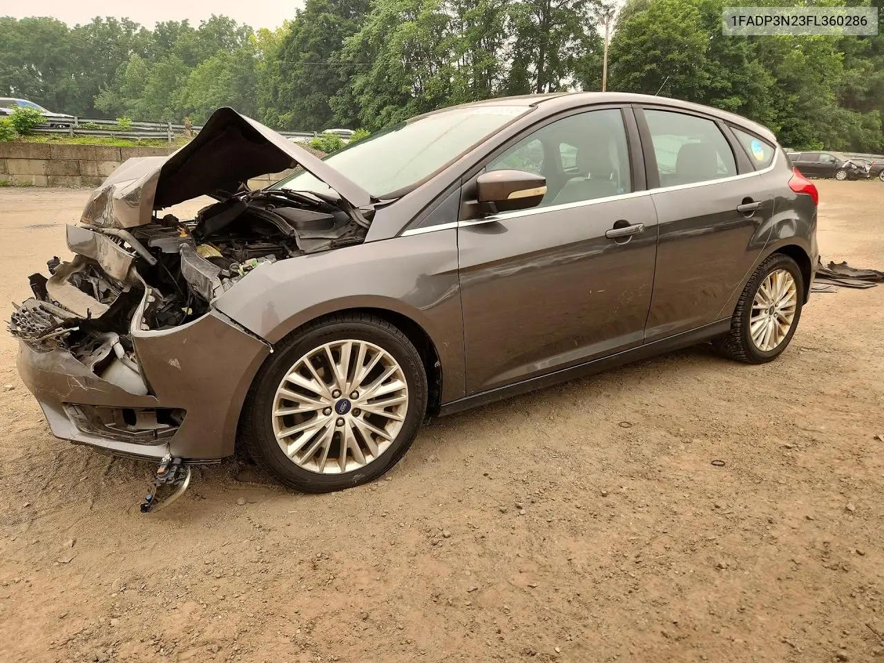 2015 Ford Focus Titanium VIN: 1FADP3N23FL360286 Lot: 61133676