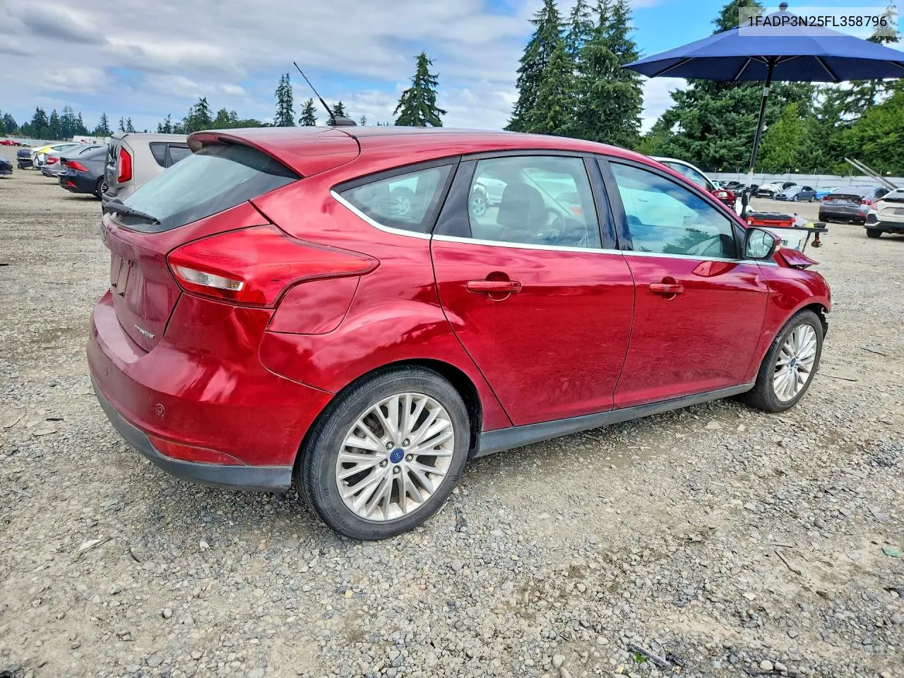 2015 Ford Focus Titanium VIN: 1FADP3N25FL358796 Lot: 61342726