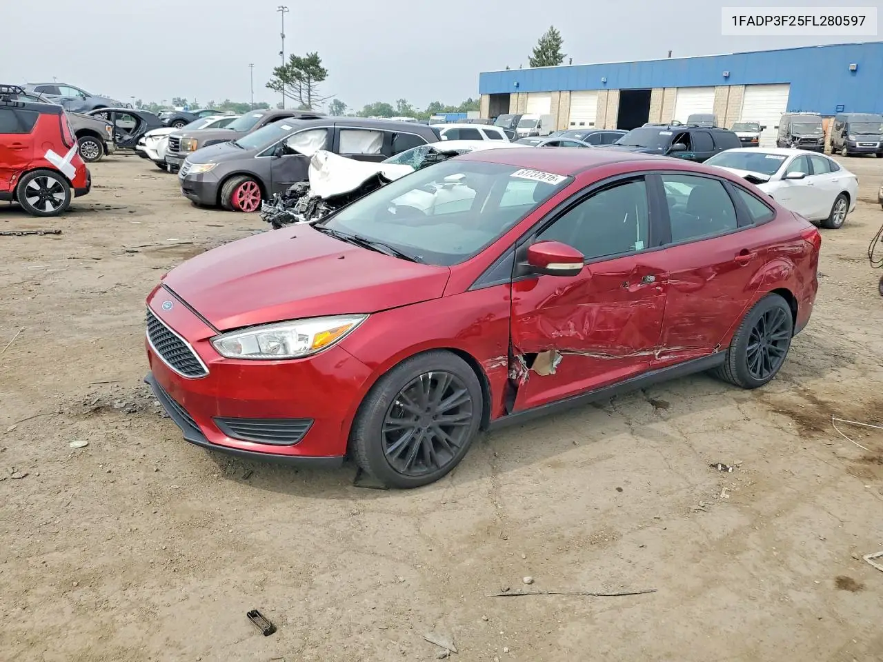 2015 Ford Focus Se VIN: 1FADP3F25FL280597 Lot: 61737616