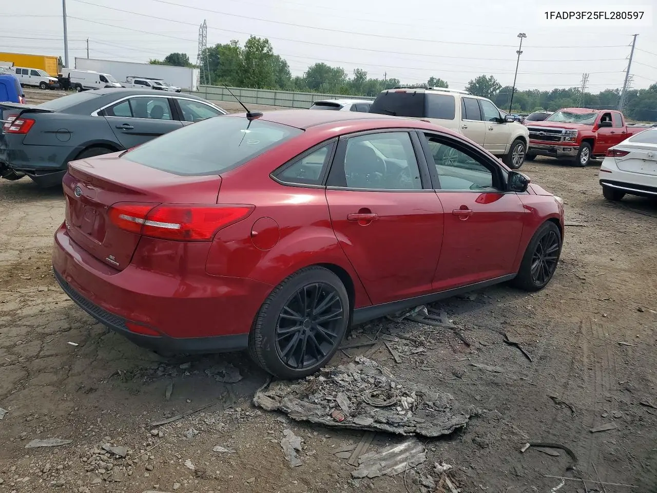2015 Ford Focus Se VIN: 1FADP3F25FL280597 Lot: 61737616