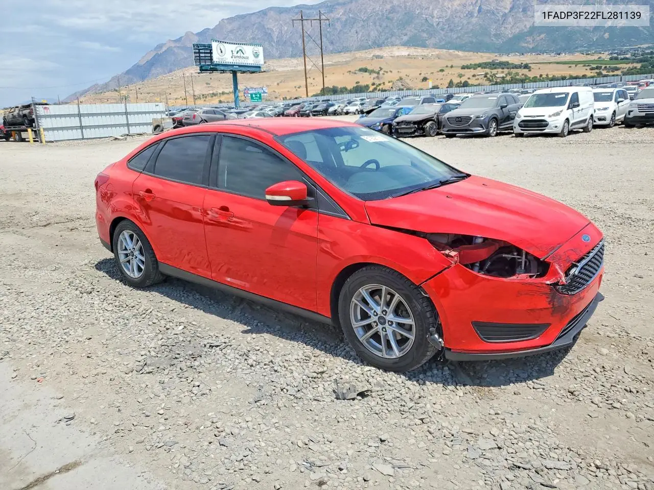 2015 Ford Focus Se VIN: 1FADP3F22FL281139 Lot: 61939776
