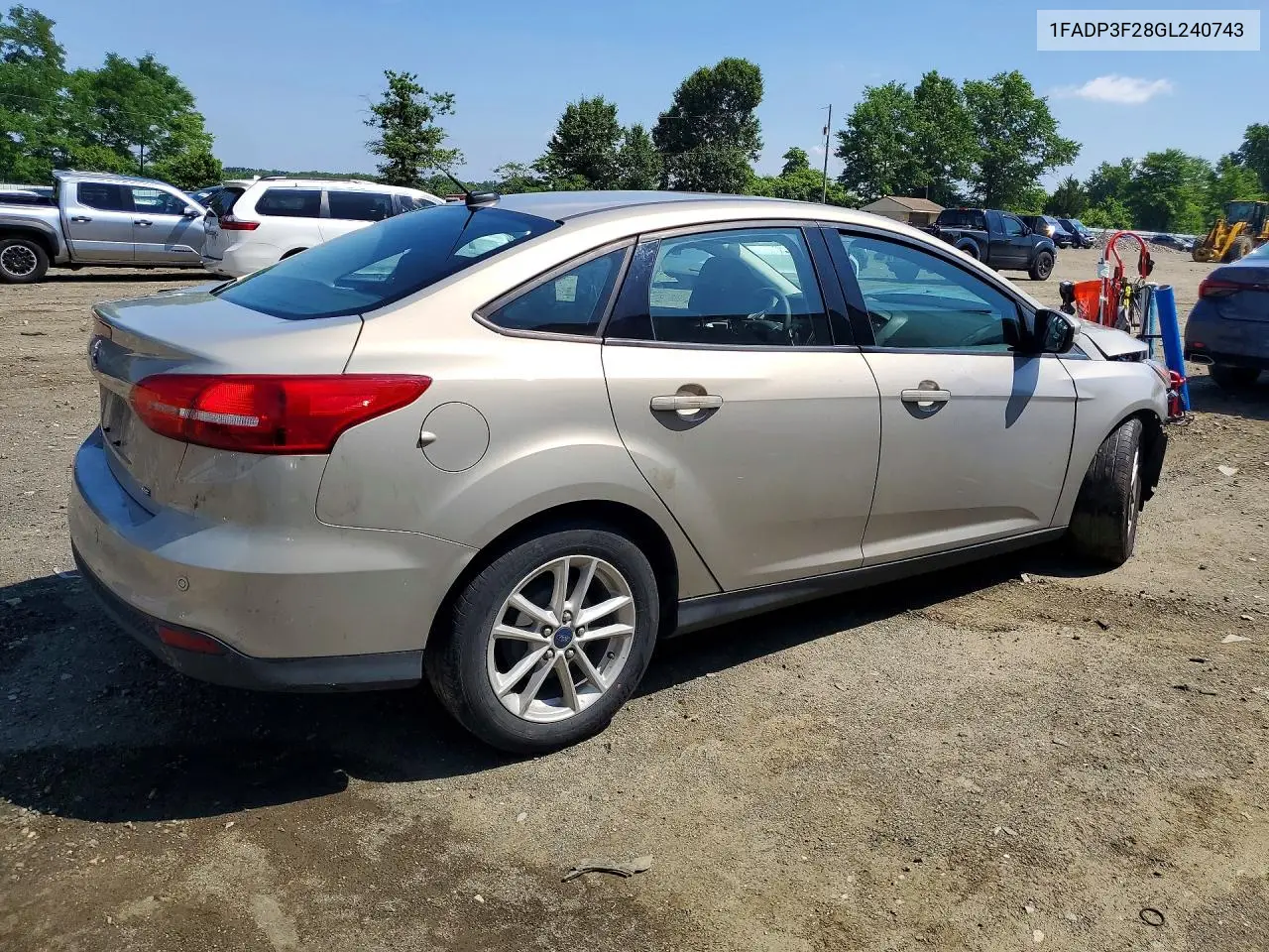 2016 Ford Focus Se VIN: 1FADP3F28GL240743 Lot: 57060096