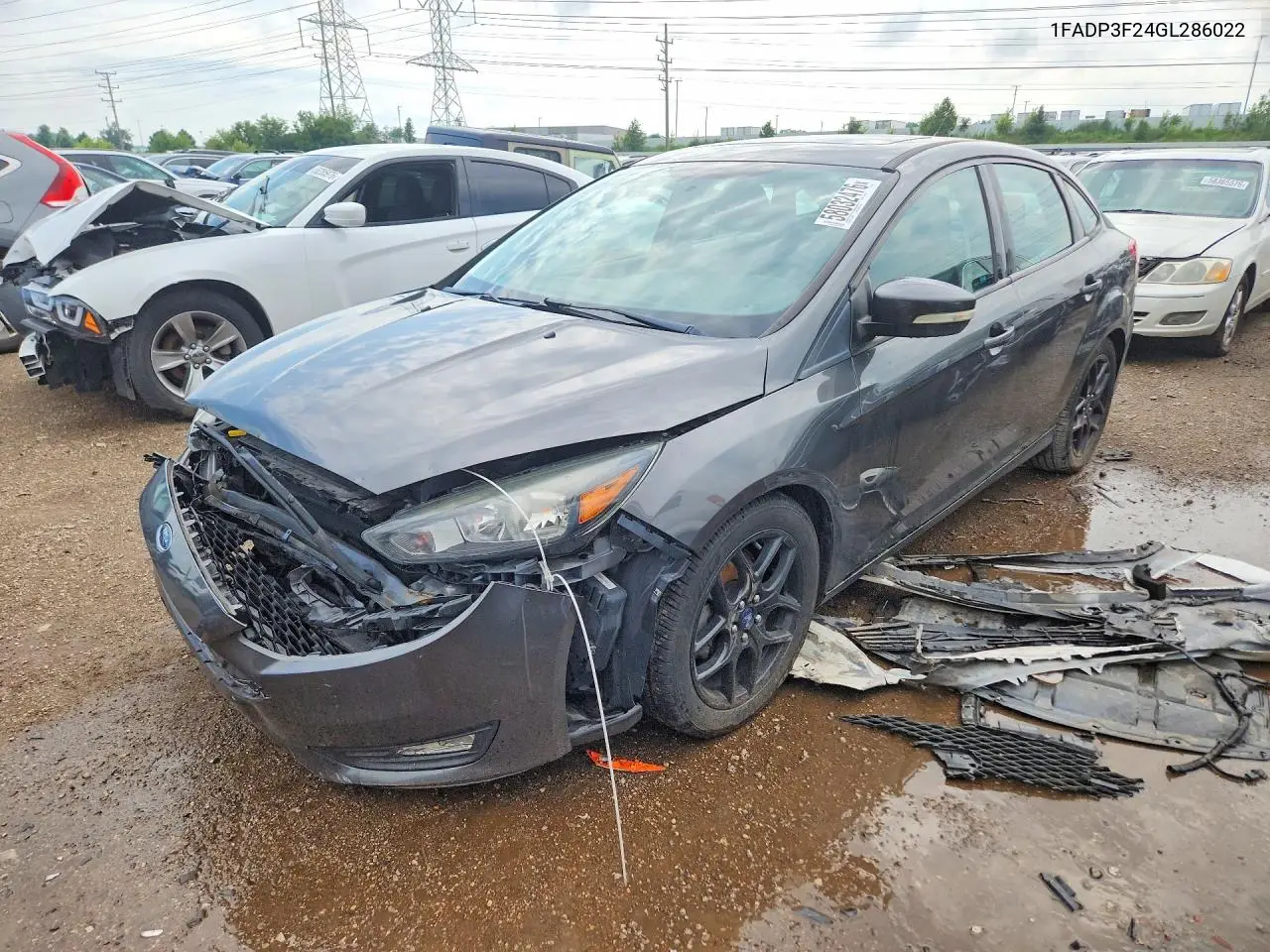2016 Ford Focus Se VIN: 1FADP3F24GL286022 Lot: 58032476
