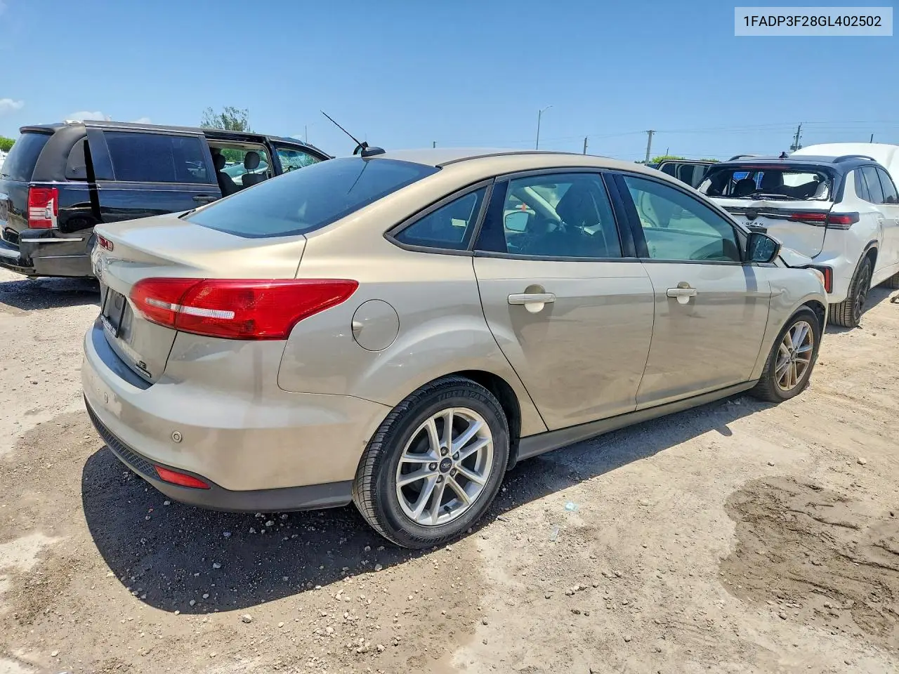 2016 Ford Focus Se VIN: 1FADP3F28GL402502 Lot: 61170156
