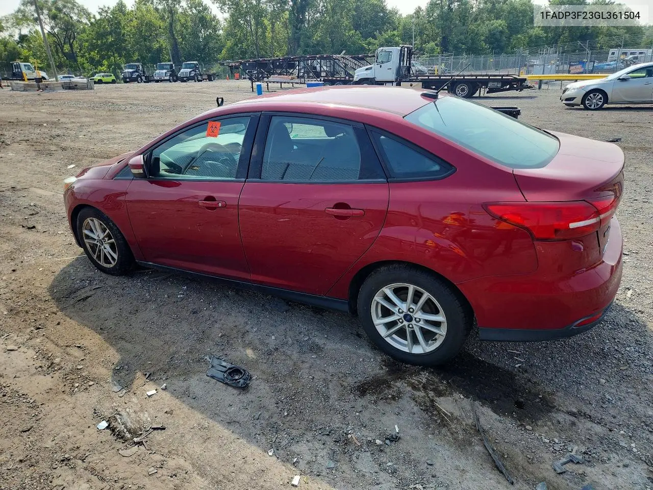 2016 Ford Focus Se VIN: 1FADP3F23GL361504 Lot: 61686346