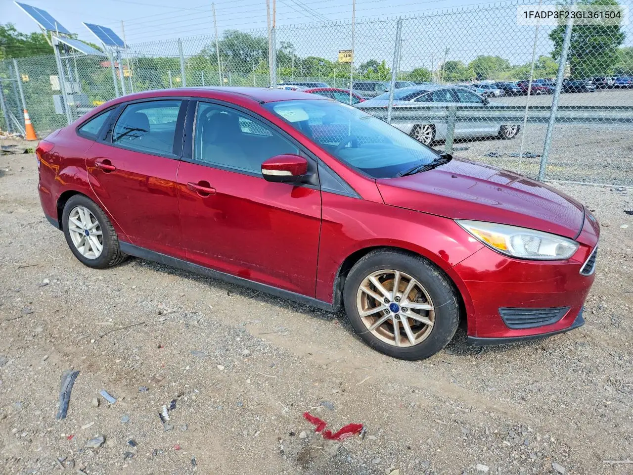 2016 Ford Focus Se VIN: 1FADP3F23GL361504 Lot: 61686346