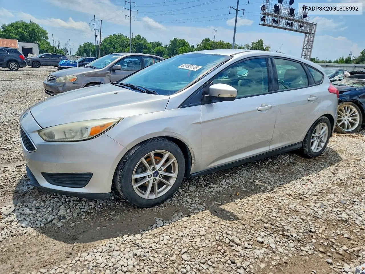 2016 Ford Focus Se VIN: 1FADP3K20GL308992 Lot: 62092776