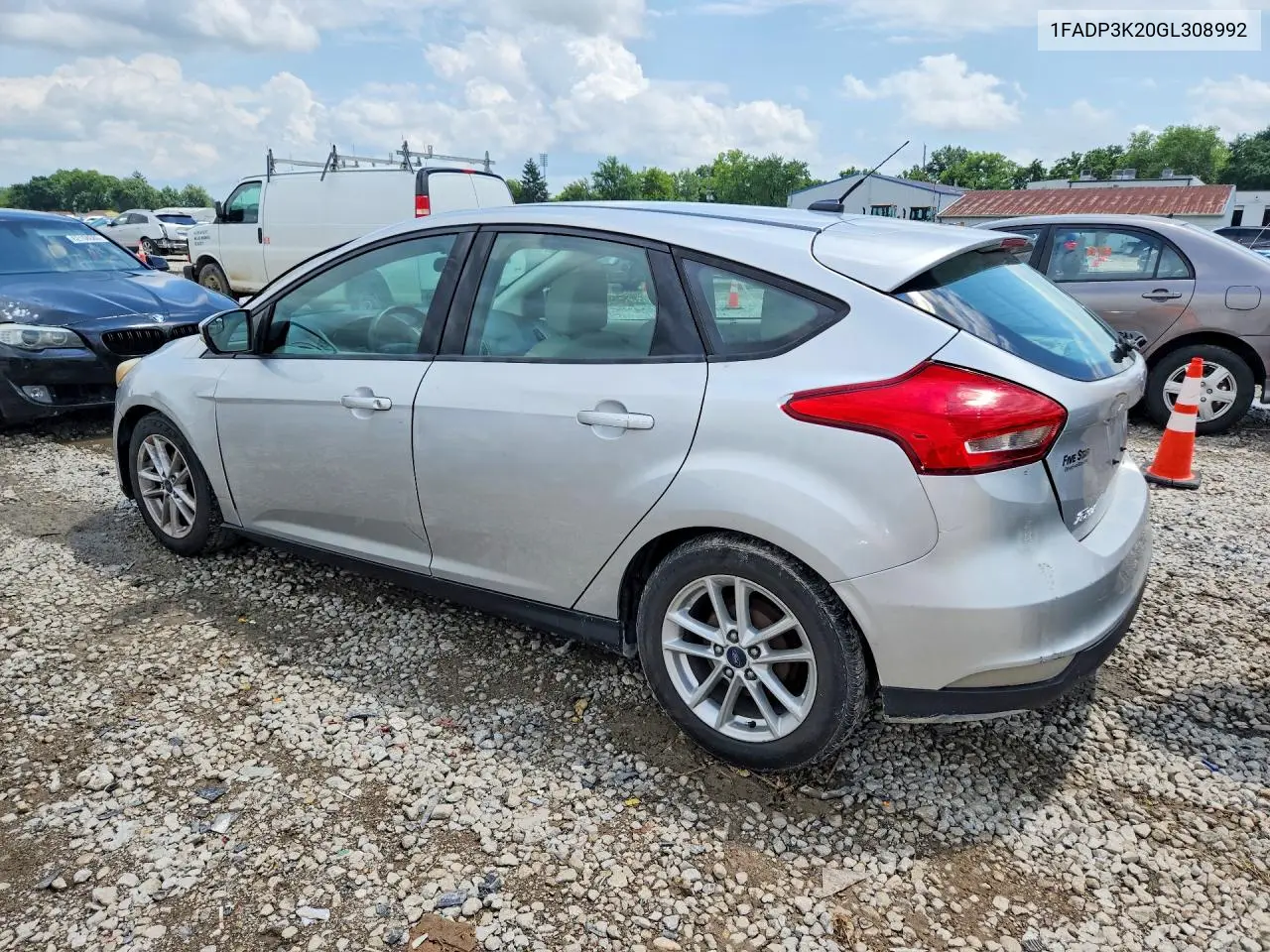 2016 Ford Focus Se VIN: 1FADP3K20GL308992 Lot: 62092776